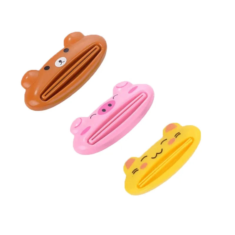 1-3Pcs Cartoon Toothpaste Squeezer Dispenser Facial Cleanser Clips Kid Toothpaste Tube Saver Toothpaste Squeezer Bathroom