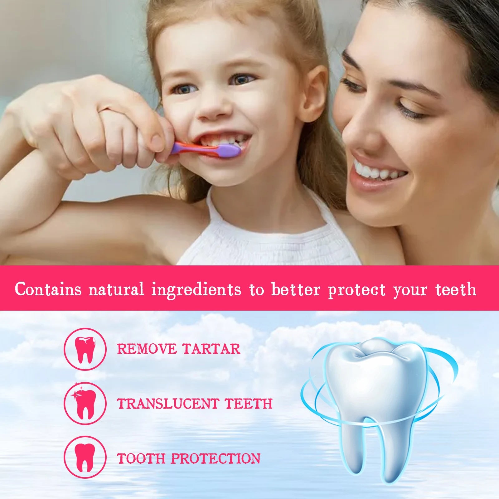 Children Toothpaste Probiotics Stain Removal Tooth Mousse Oral Cleaning Fruit Flavor Fresh Breath Kids Dental Care Toothpaste