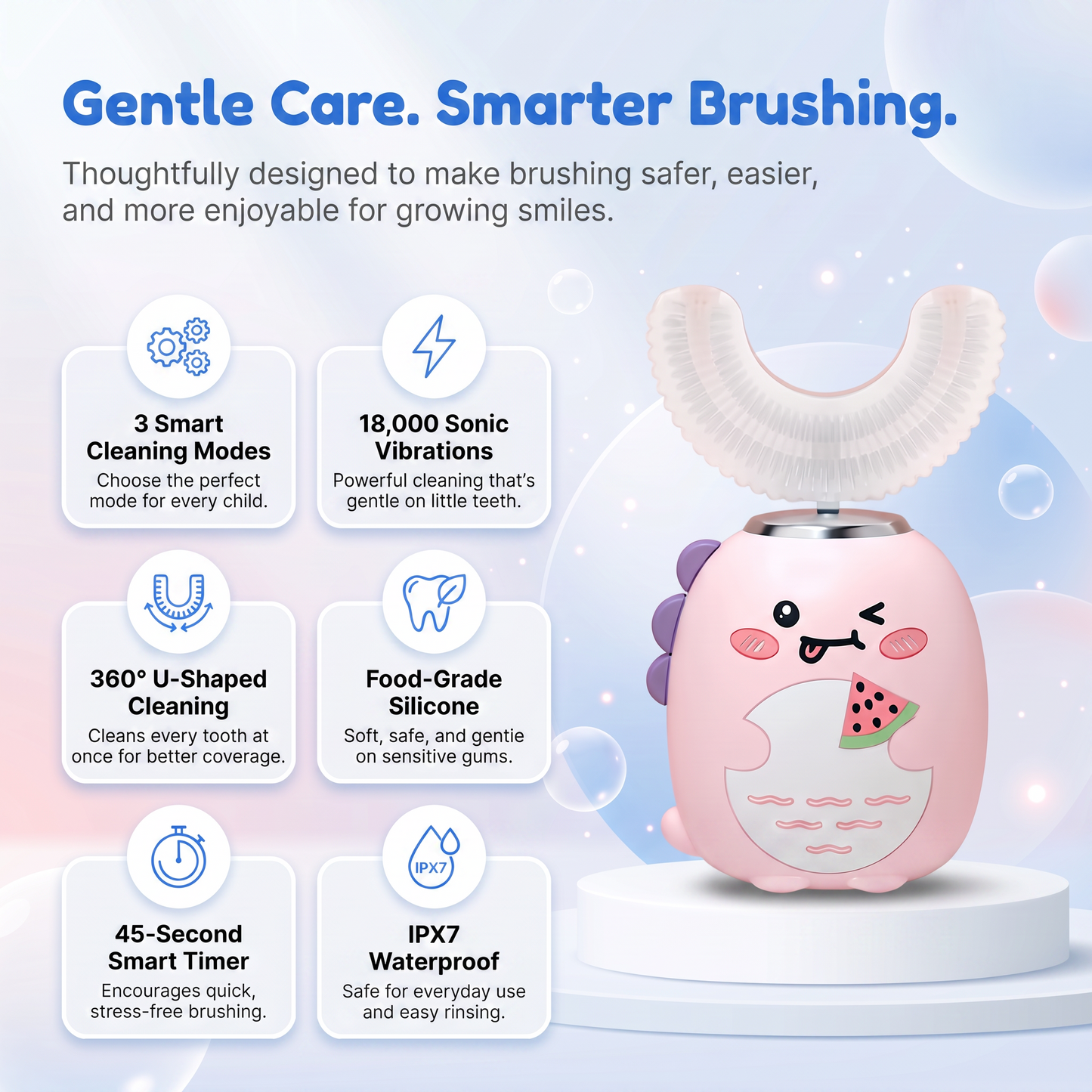 DinoBrush – Kids Sonic Electric Toothbrush