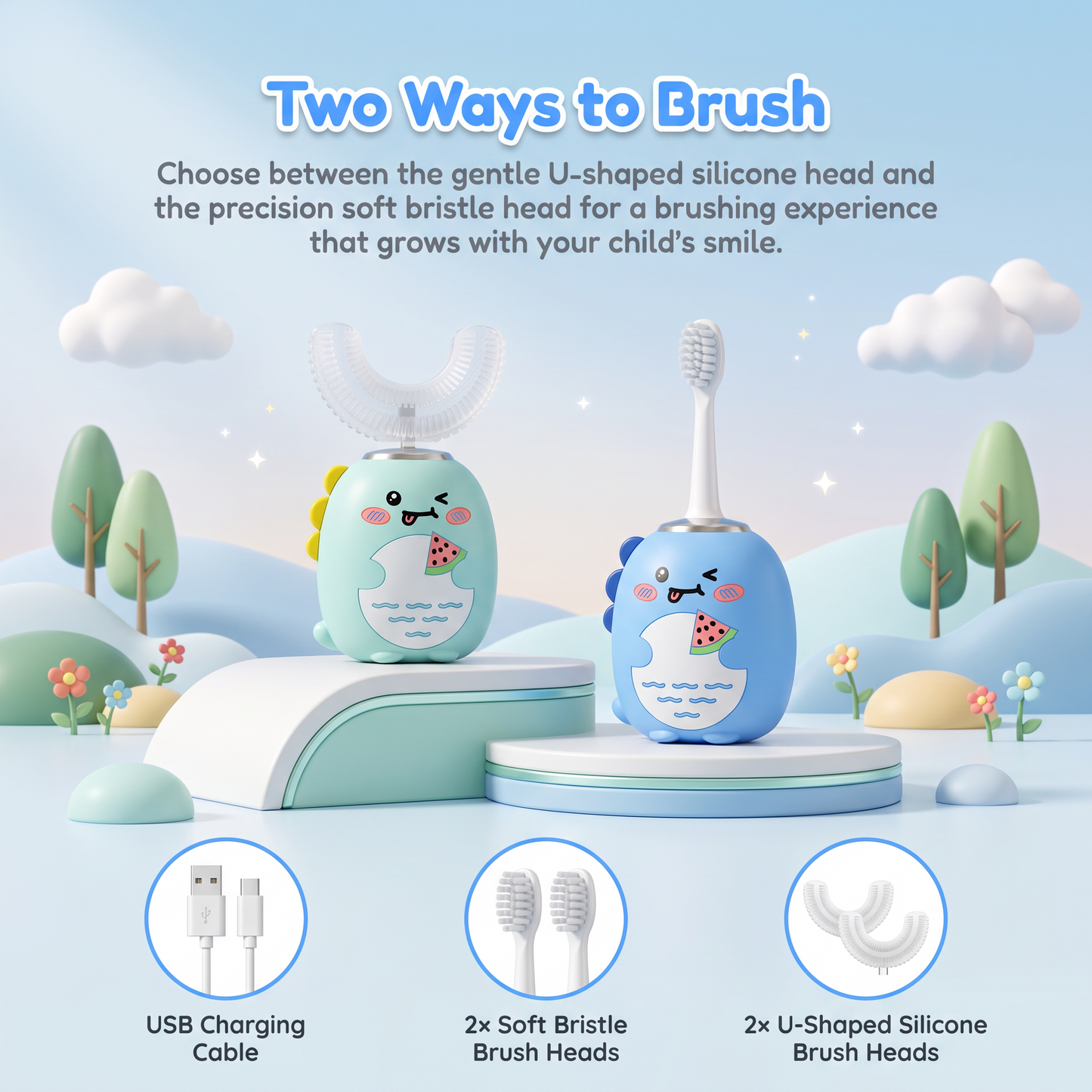 DinoBrush – Kids Sonic Electric Toothbrush